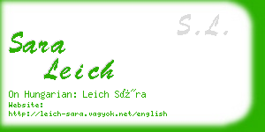 sara leich business card